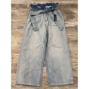 Blank NYC High Rise Wide Leg Cropped Jeans Size 28